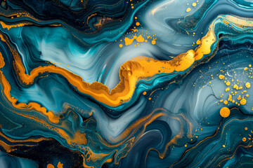 Abstract Marbled Ink Artwork