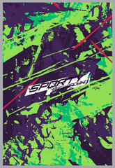 Soccer jersey design for sublimation. Abstract background with sport pattern.