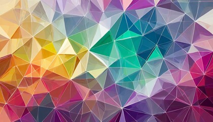 Rainbow Triangulation: Abstract Low Poly Polygonal Background