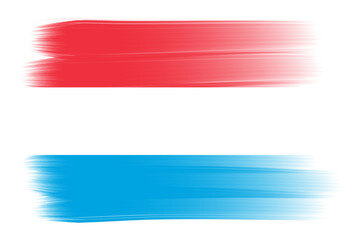 brush flag LUXEMBOURG transparent background, luxembourg brush watercolour flag design template element PNG file luxembourg flag - obrazy, fototapety, plakaty