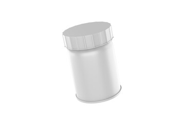 Matte Metallic Insulated Food Jar Mockup Isolated On White Background. 3d illustration