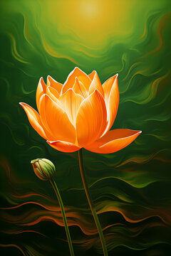 Bhartiya Janta Party (BJP) Political Logo with Lotus Saffron Symbol