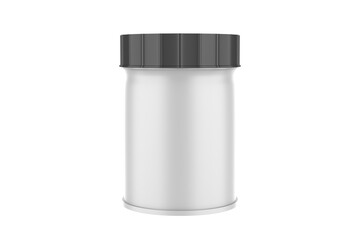 Matte Metallic Insulated Food Jar Mockup Isolated On White Background. 3d illustration