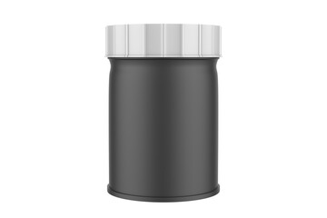 Matte Metallic Insulated Food Jar Mockup Isolated On White Background. 3d illustration