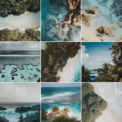 collage of photos of the sea