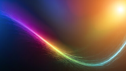 Abstraction of luminous smooth lines in high-tech style as a background.