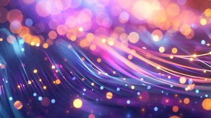 abstract background with fiber optic light waves, modern speed light waves.