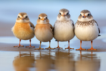 a stunning close-up of sandpipers