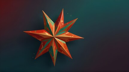 Abstract holiday star button .Generative AI