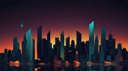 Abstract city background .Generative AI