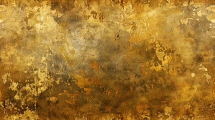 Gold Artifact Texture on Museum Display Background AI Image