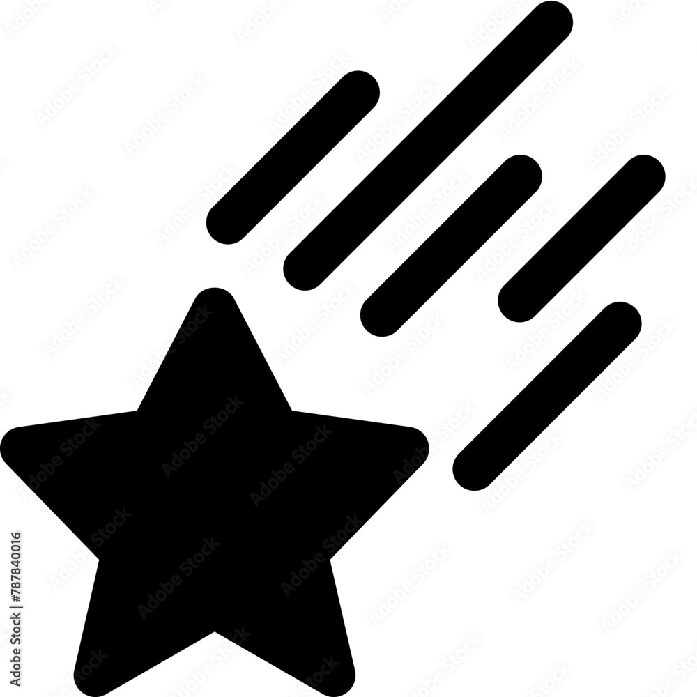 Sticker falling star icon