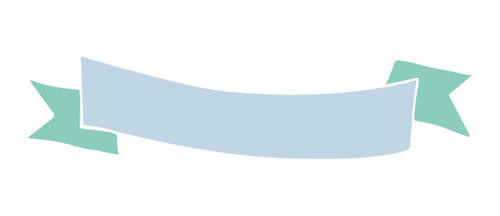 Fototapeta premium Pastel blue png ribbon banner, transparent background