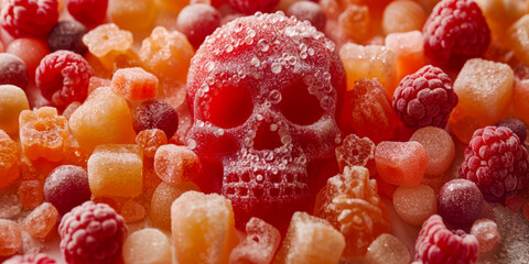 Fruity Gummies and Berries Frosted with Bubbly Iced Sugar