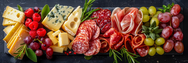 Gourmet Charcuterie Board with Artisan Cheeses and Meats