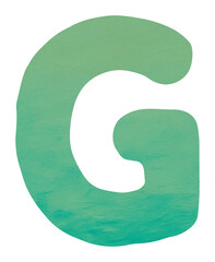 PNG green letter G alphabet, transparent background