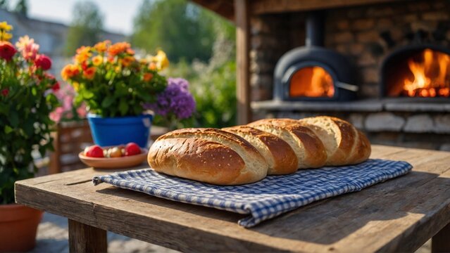 Tendir bread Traditional Azerbaijani bread baked in a clay oven.