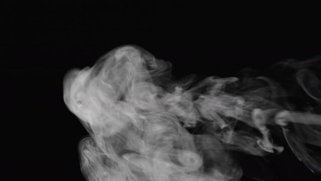 Ethereal Smoke Patterns on Black Background