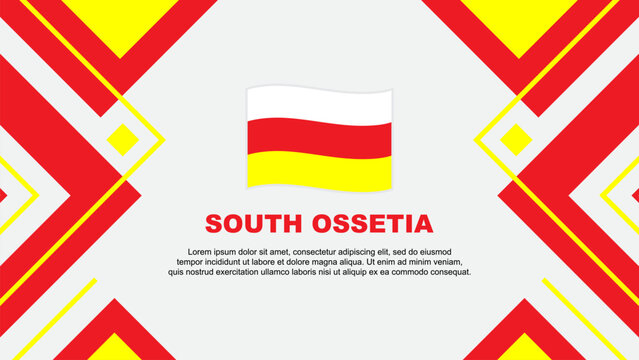 South Ossetia Flag Abstract Background Design Template. South Ossetia Independence Day Banner Wallpaper Vector Illustration. South Ossetia Illustration