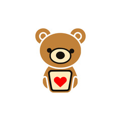 Obraz premium coffee bear creative logo vector illustration template design