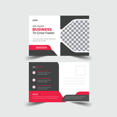 Post Card Template Layout