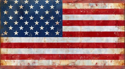 Fototapeta premium United states of America national fabric flag textile background. Symbol of international world American country.
