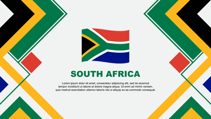 South Africa Flag Abstract Background Design Template. South Africa Independence Day Banner Wallpaper Vector Illustration. South Africa Banner