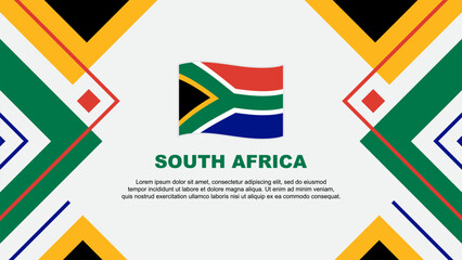 South Africa Flag Abstract Background Design Template. South Africa Independence Day Banner Wallpaper Vector Illustration. South Africa Illustration