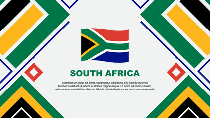 South Africa Flag Abstract Background Design Template. South Africa Independence Day Banner Wallpaper Vector Illustration. South Africa Flag
