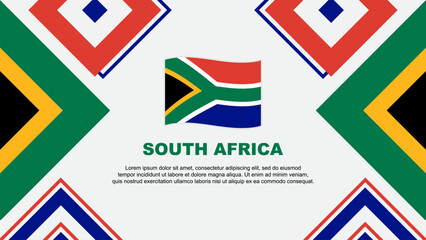 South Africa Flag Abstract Background Design Template. South Africa Independence Day Banner Wallpaper Vector Illustration. South Africa Independence Day