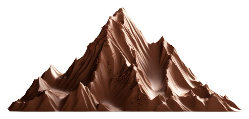 PNG Mountain chocolate nature white background. AI generated Image by rawpixel.