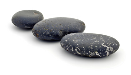 stones for spa procedures isolated on a white background