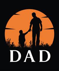 Dad vector silhouette vector design