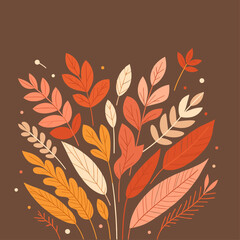 Autumn leaves vector image