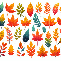 Autumn leaves vector image