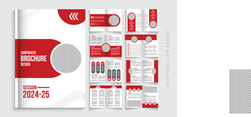 vector company profile template corporate brochure layout design business brochure template design