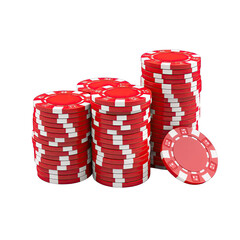 a heap poker chips SVG isolated on transparent background