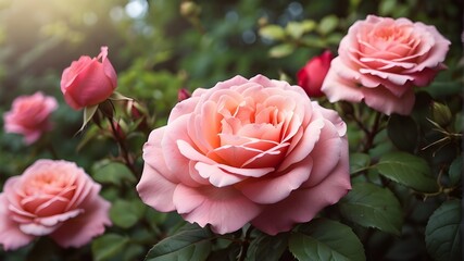 rose in the garden High Definition 8K Wallpaper Stock Photo