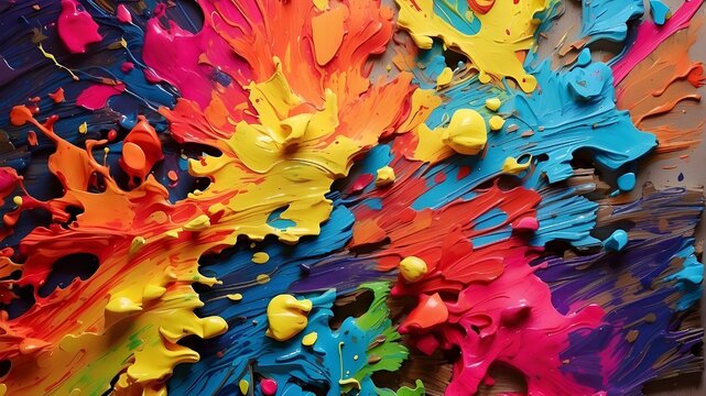 vibrant paint splatters - High Definition Wallpaper