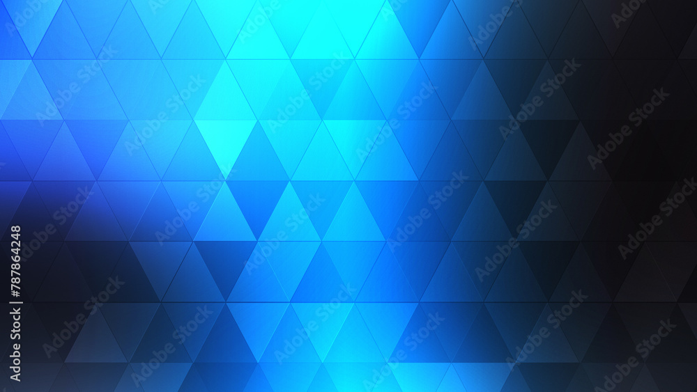 Poster closeup view of the colorful triangle pattern