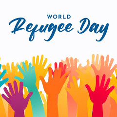 Obraz premium Refugee Day Poster Design