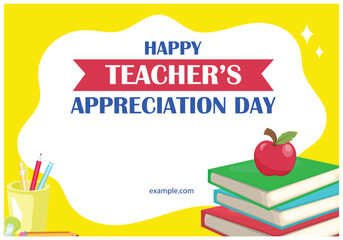 Vector illustration editable teacher appreciation day post banner template