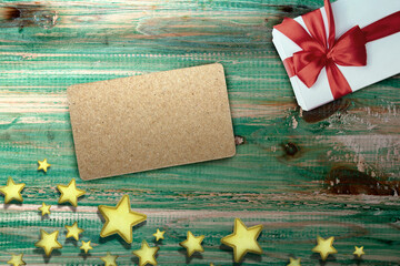 A gift box and an empty greeting card - 787867244