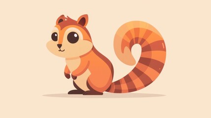   A red squirrel, startled, sits up on its haunches, gazing at the camera with wide-eyed surprise