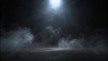 Dark Fog with Light in the Empty Room
