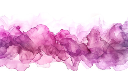 wavy abstract  purple watercolour background isolated on transparent background