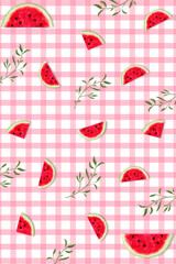 seamless pattern with watermelon