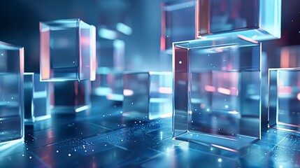 Abstract cubes background. 3D illustration