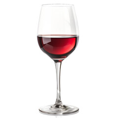 glass of red wine isolataed on transparent background