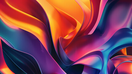 Abstract Background Design With Thick Three Dimensions